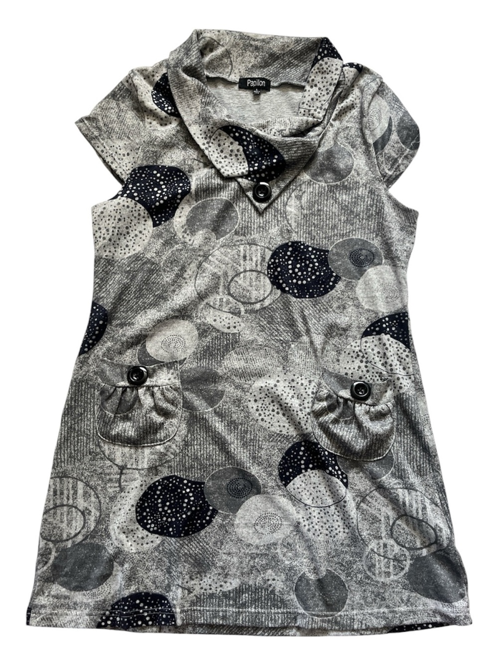 Papillon Grey Patterned Knit Dress